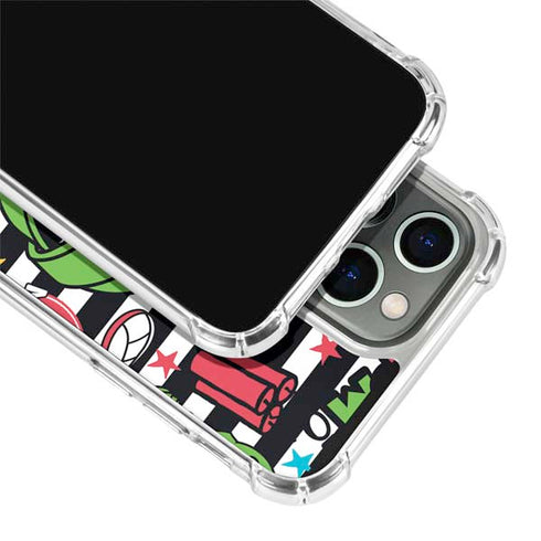 Looney Tunes Marvin the Martian Striped Patches iPhone 13 Pro Clear Case