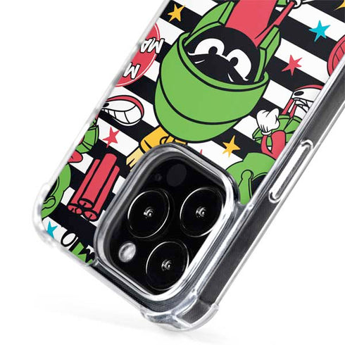 Looney Tunes Marvin the Martian Striped Patches iPhone 15 Pro Max MagSafe Case