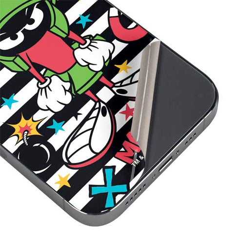 Looney Tunes Marvin the Martian Striped Patches iPhone 14 Pro Max Skin