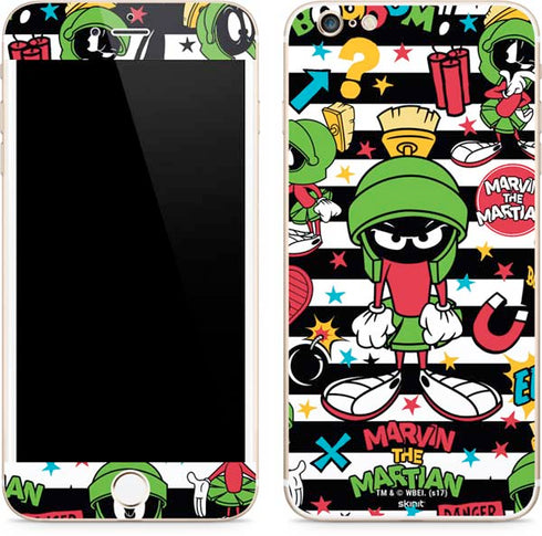 Looney Tunes Marvin the Martian Striped Patches iPhone 6/6s Plus Skin