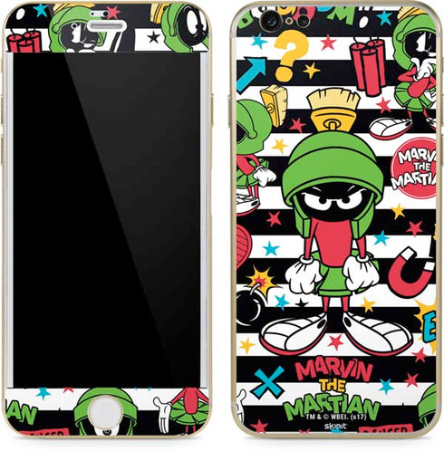 Looney Tunes Marvin the Martian Striped Patches iPhone 6/6s Skin
