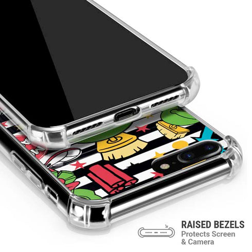 Looney Tunes Marvin the Martian Striped Patches iPhone 7/8 Plus Clear Case