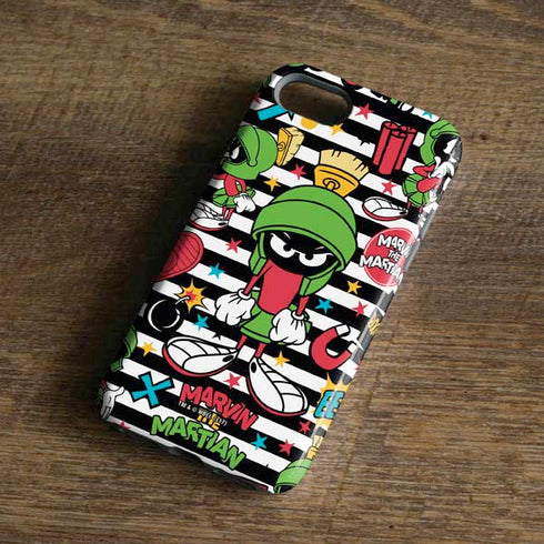 Looney Tunes Marvin the Martian Striped Patches iPhone 7 Pro Case
