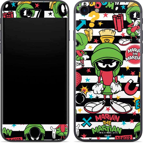 Looney Tunes Marvin the Martian Striped Patches iPhone 8 Skin