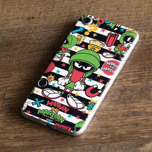 Looney Tunes Marvin the Martian Striped Patches iPhone 8 Skin