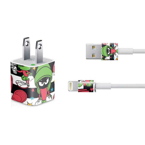Looney Tunes Marvin the Martian Striped Patches iPhone Charger (5W USB) Skin