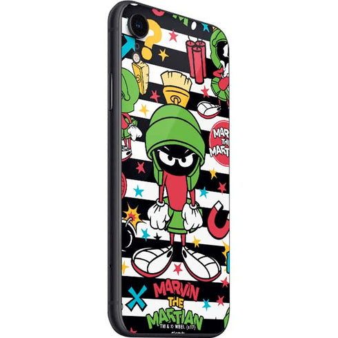 Looney Tunes Marvin the Martian Striped Patches iPhone SE (2nd & 3rd Gen) Skin