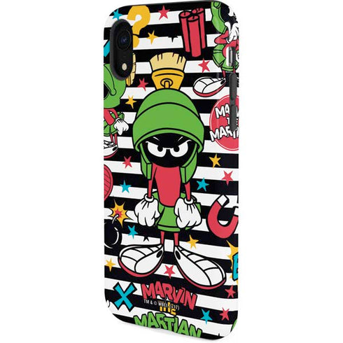 Looney Tunes Marvin the Martian Striped Patches iPhone XR Pro Case