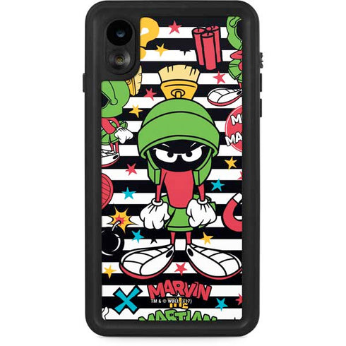 Looney Tunes Marvin the Martian Striped Patches iPhone XR Waterproof Case