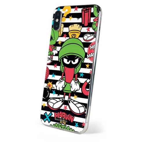 Looney Tunes Marvin the Martian Striped Patches iPhone XS Max Skin