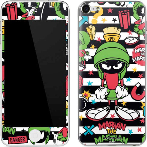 Looney Tunes Marvin the Martian Striped Patches Apple iPod Skin