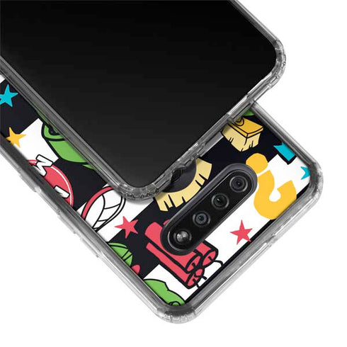 Looney Tunes Marvin the Martian Striped Patches LG K51/Q51 Clear Case