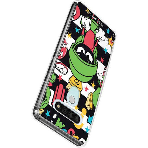 Looney Tunes Marvin the Martian Striped Patches LG Stylo 6 Clear Case