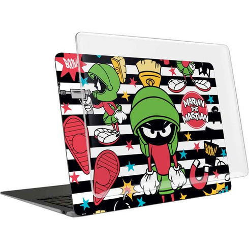 Looney Tunes Marvin the Martian Striped Patches MacBook Air 13in (2020) Case plus Skin