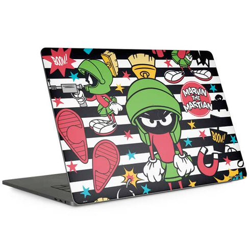 Looney Tunes Marvin the Martian Striped Patches Apple MacBook Pro 15-inch Skin