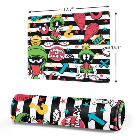 Looney Tunes Marvin the Martian Striped Patches Gaming Mouse Pad