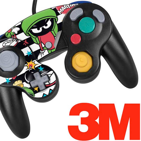 Looney Tunes Marvin the Martian Striped Patches Nintendo GameCube Controller Skin