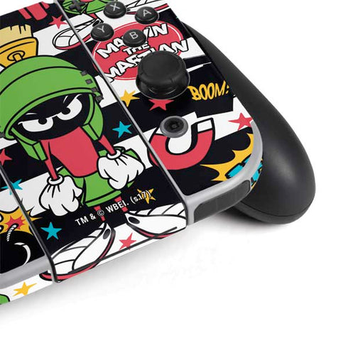 Looney Tunes Marvin the Martian Striped Patches Nintendo Switch OLED (2021) Skin