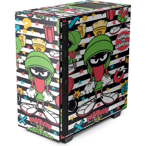 Looney Tunes Marvin the Martian Striped Patches NZXT H510 Compact ATX Mid-Tower Case Skin