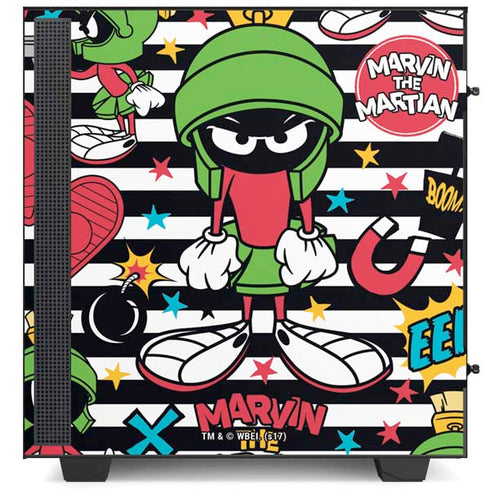 Looney Tunes Marvin the Martian Striped Patches NZXT H510 Compact ATX Mid-Tower Case Skin