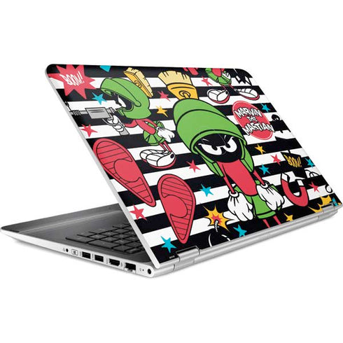 Looney Tunes Marvin the Martian Striped Patches HP Pavilion Skin