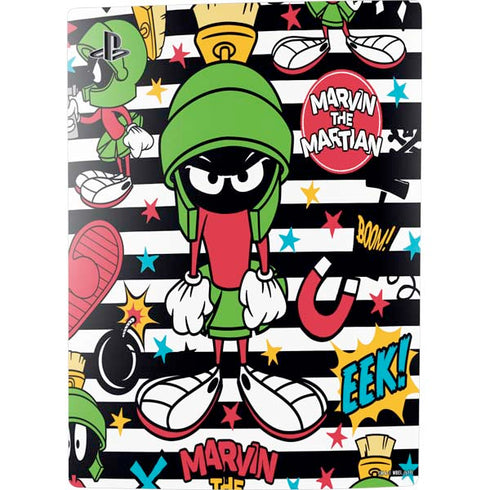Looney Tunes Marvin the Martian Striped Patches PS5 Bundle Skin