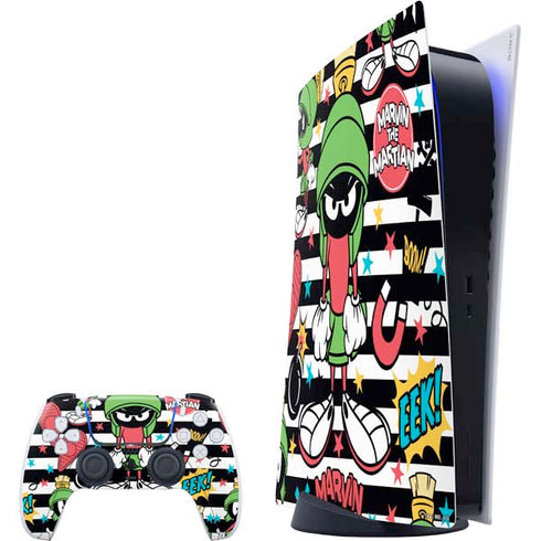Looney Tunes Marvin the Martian Striped Patches PS5 Digital Edition Bundle Skin