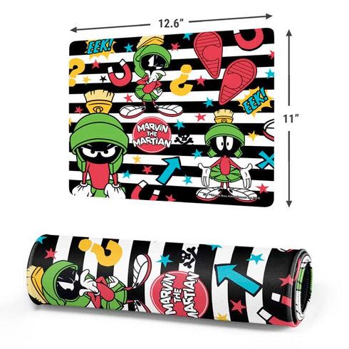 Looney Tunes Marvin the Martian Striped Patches Gaming Mouse Pad