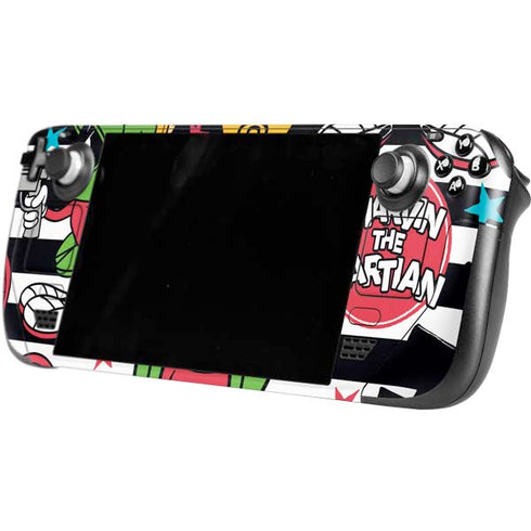 Looney Tunes Marvin the Martian Striped Patches Steam Deck Handheld Gaming Computer Skin