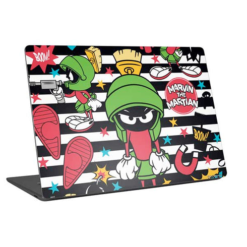 Looney Tunes Marvin the Martian Striped Patches Universal Laptop 18in (14.6 x 10.6in) Skin