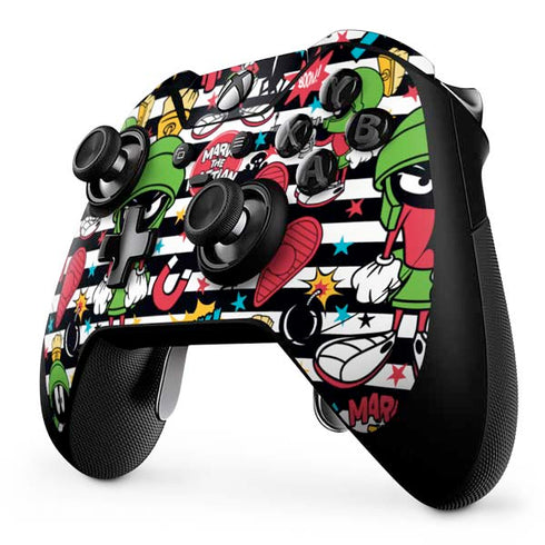 Looney Tunes Marvin the Martian Striped Patches Xbox One Elite Controller Skin
