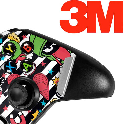 Looney Tunes Marvin the Martian Striped Patches Xbox One S Controller Skin