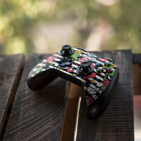 Looney Tunes Marvin the Martian Striped Patches Xbox One S Controller Skin