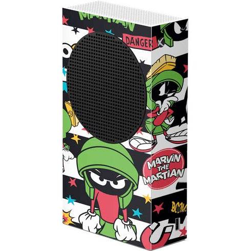 Looney Tunes Marvin the Martian Striped Patches Xbox Series S Console Skin