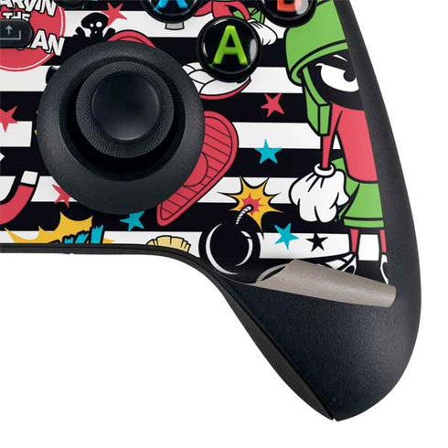 Looney Tunes Marvin the Martian Striped Patches Xbox Series X Controller Skin