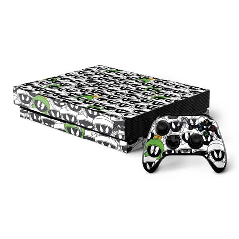 Looney Tunes Marvin the Martian Super Sized Xbox One X Bundle Skin