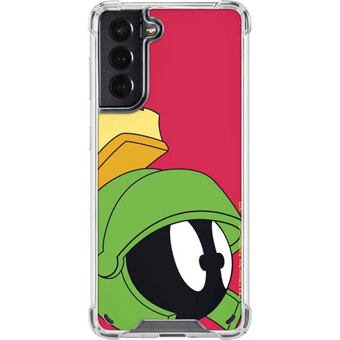 Looney Tunes Marvin The Martian Zoomed In Galaxy S21 5G Clear Case