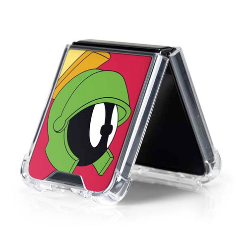 Looney Tunes Marvin The Martian Zoomed In Galaxy Z Flip5 5G Clear Case