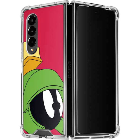 Looney Tunes Marvin The Martian Zoomed In Galaxy Z Fold4 5G Clear Case