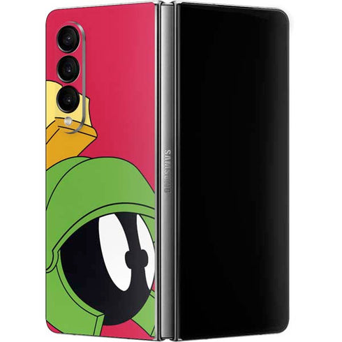 Looney Tunes Marvin The Martian Zoomed In Galaxy Z Fold4 5G Skin