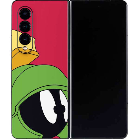 Looney Tunes Marvin The Martian Zoomed In Galaxy Z Fold4 5G Skin