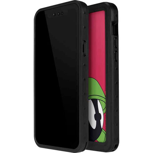 Looney Tunes Marvin The Martian Zoomed In iPhone 12 Pro Waterproof Case