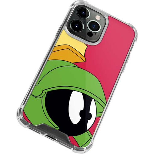 Looney Tunes Marvin The Martian Zoomed In iPhone 14 Pro Clear Case