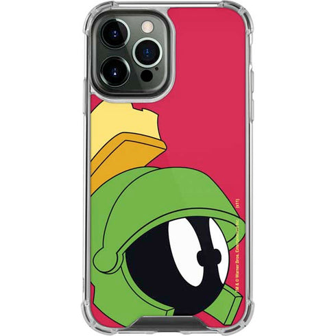 Looney Tunes Marvin The Martian Zoomed In iPhone 14 Pro Max Clear Case