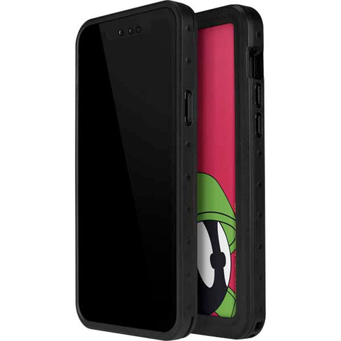 Looney Tunes Marvin The Martian Zoomed In iPhone 14 Pro Max Waterproof Case