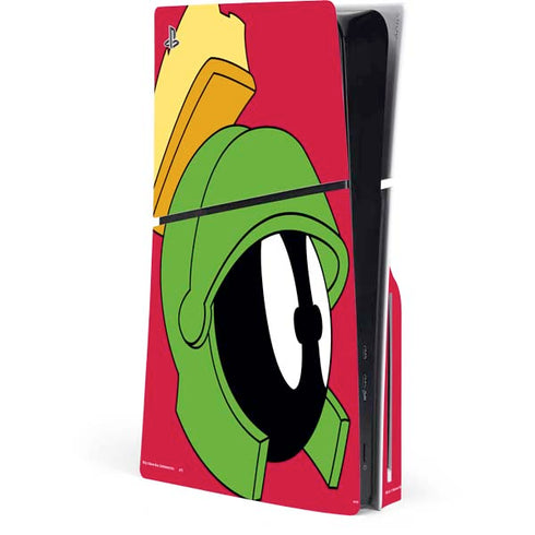Looney Tunes Marvin The Martian Zoomed In PS5 Slim Disk Console Skin