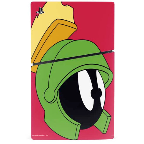 Looney Tunes Marvin The Martian Zoomed In PS5 Slim Disk Console Skin