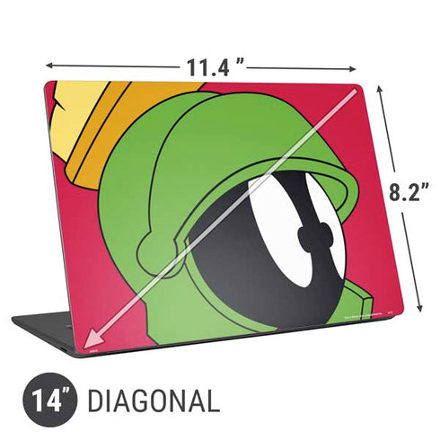 Looney Tunes Marvin The Martian Zoomed In Universal Laptop 14in (11.4 x 8.2in) Skin