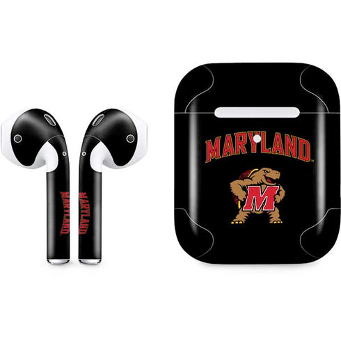 University of Maryland Collegiate Text Apple AirPods 2 Skin