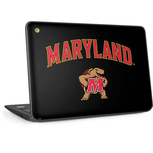 University of Maryland Collegiate Text HP Chromebook Skin